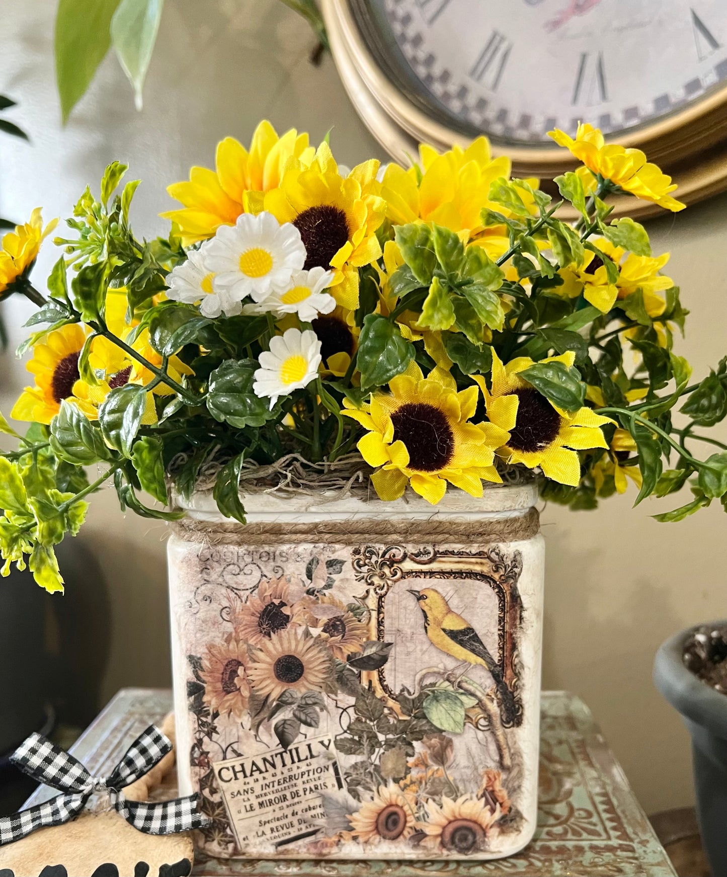 Sunflower artificial flower arrangement