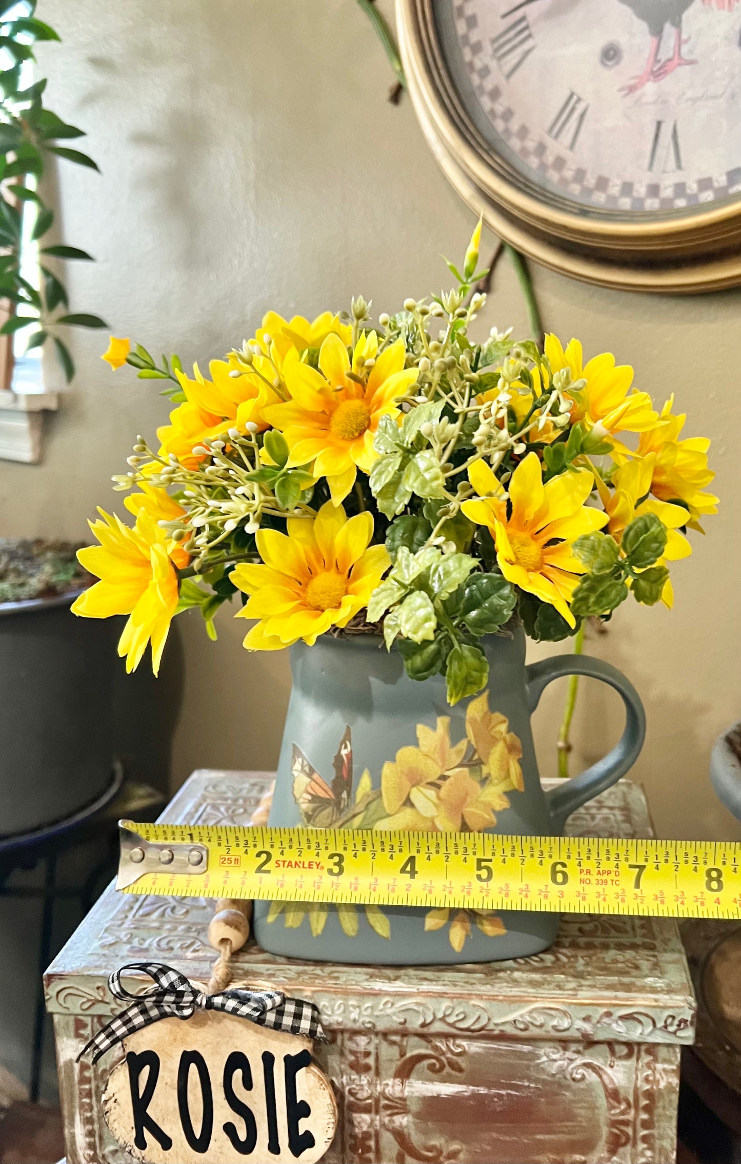 Yellow artificial flower arrangement