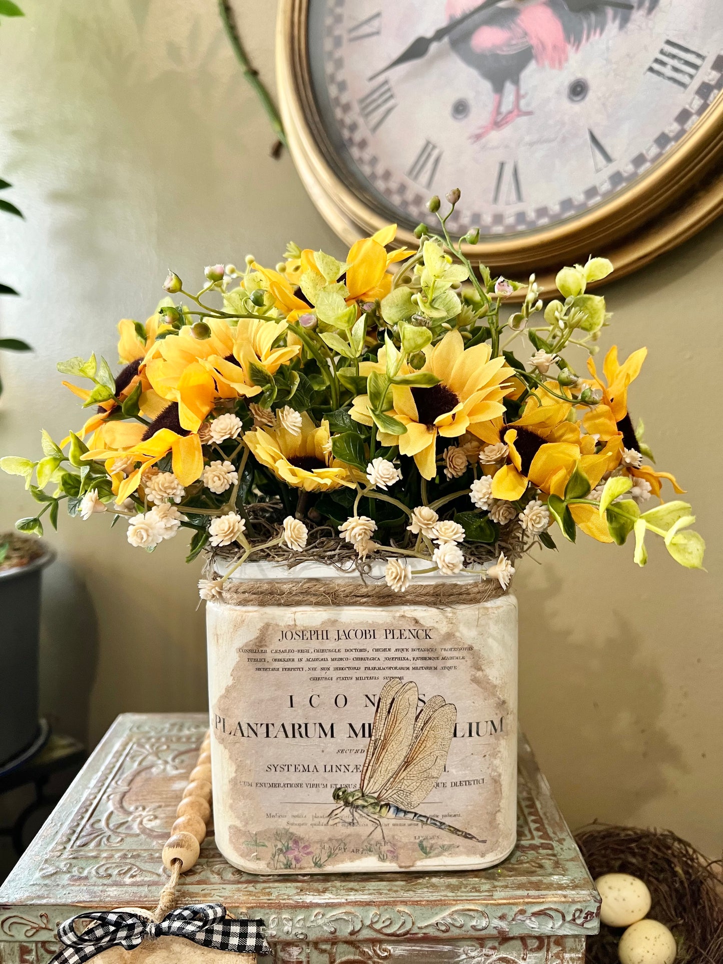 Sunflower artificial flower arrangement