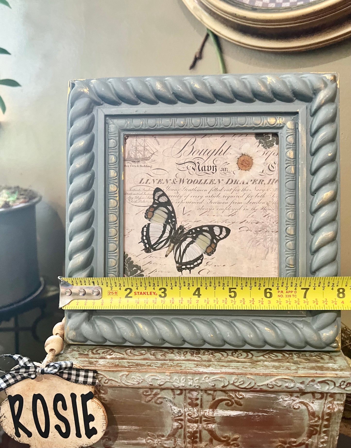 Home Decor, blue butterfly frame decor #home decor #butterfly #frames