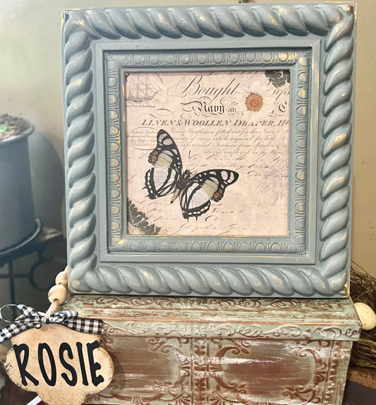 Home Decor, blue butterfly frame decor #home decor #butterfly #frames