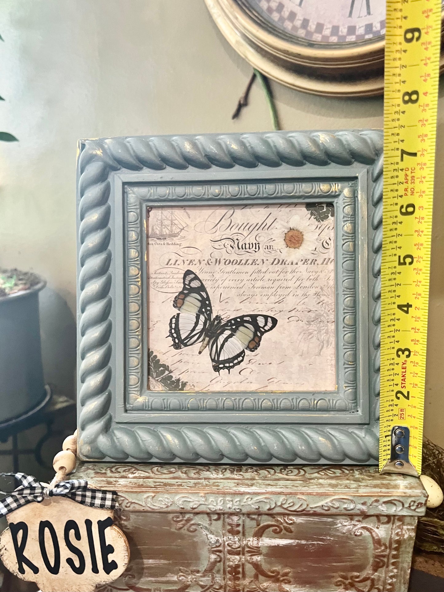 Home Decor, blue butterfly frame decor #home decor #butterfly #frames